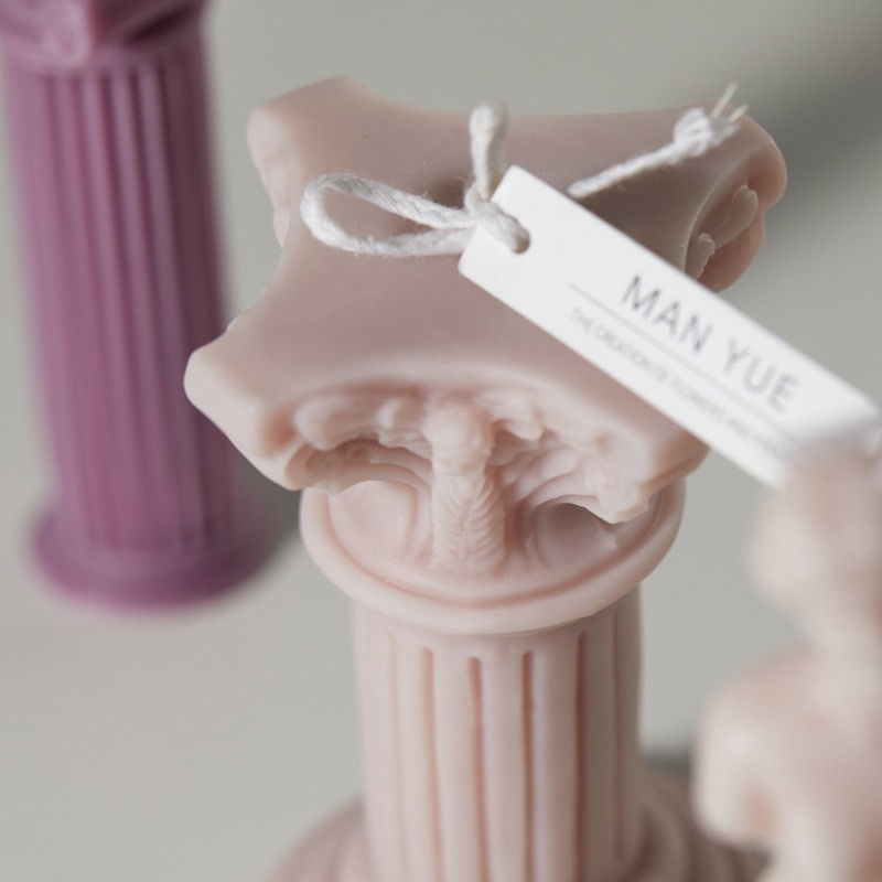 Europski stil Retro rimski stup Svijeća Silikonski kalup Ručno izrađeni DIY kalupi za pečenje Gipsani kalupi za sapun Pokloni Zanatsko uređenje doma