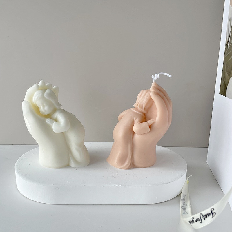 Mână dragostea mamei matriță de lumânare din silicon pentru mâna mamei, portret, lumânare aromatică, fabricarea de săpun, rășină, ghips, forme de decorare a casei