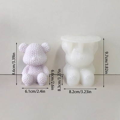 Nou drăguț 3d iepuraș perla urs matriță din silicon DIY lumânare lucrată manual model de aromaterapie festival decorare acasă formarea tencuielii