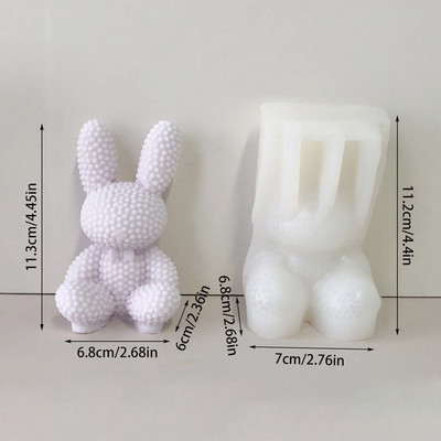 Nou drăguț 3d iepuraș perla urs matriță din silicon DIY lumânare lucrată manual model de aromaterapie festival decorare acasă formarea tencuielii
