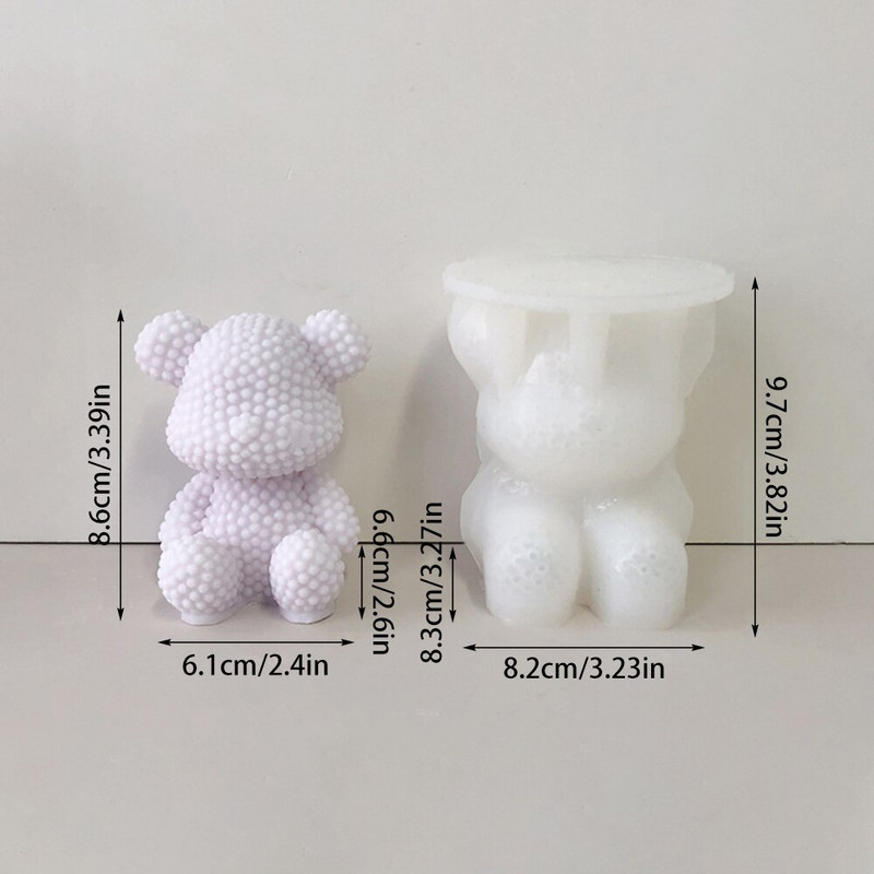 Nou drăguț 3d iepuraș perla urs matriță din silicon DIY lumânare lucrată manual model de aromaterapie festival decorare acasă formarea tencuielii