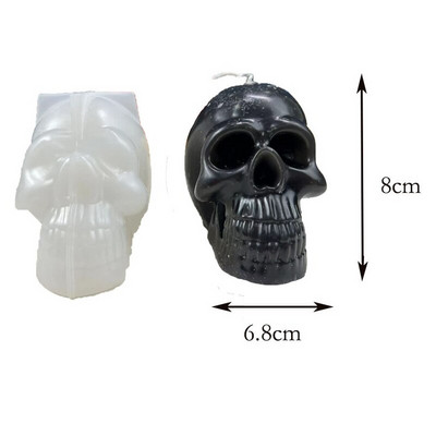 3D pealuu grimass kõrvitsa küünlavorm DIY loomade küünalde valmistamise tarvikud seebivaigu savi jääkandik hallitust taht Halloweeni kingitused käsitöö