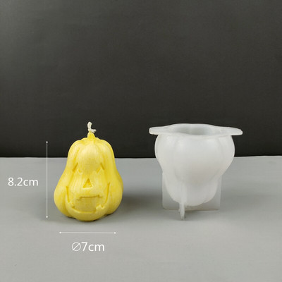 3D pealuu grimass kõrvitsa küünlavorm DIY loomade küünalde valmistamise tarvikud seebivaigu savi jääkandik hallitust taht Halloweeni kingitused käsitöö