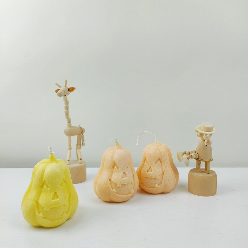 3D Skull Grimace Pumpkin Candle Mold DIY Προμήθειες κατασκευής κεριών για ζώα σαπούνι ρητίνη άργιλος φόρμα δίσκος πάγου Φιτίλι Χάλοουιν Δώρα Χειροτεχνία