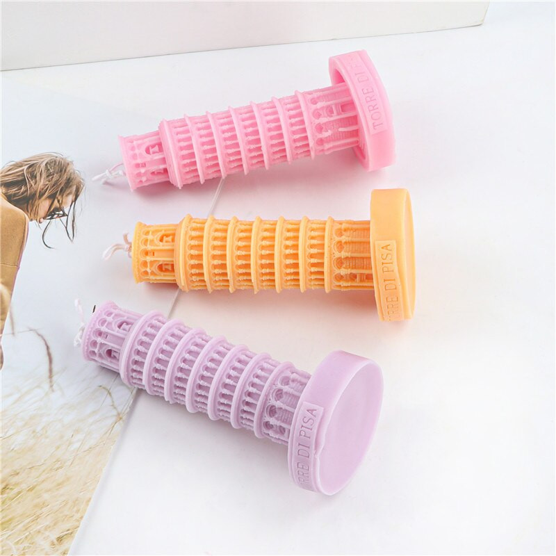 DIY Leaning Tower Of Pisa Silicone Candle Mold Handmade Clay Plaster Epoxy Resin Mold Making Candle Festival Gifts Διακόσμηση σπιτιού