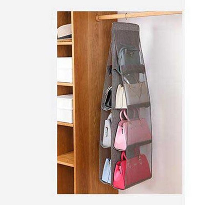 Beež/hall läbipaistev kott rippuva majapidamise riidekapi tolmukindla hoiustamise käekoti korrastaja