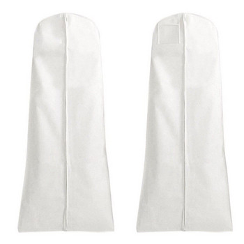 Ρούχα θήκη νυφικών Ρούχα Χοντρό μη υφαντό κάλυμμα με κάλυμμα οργάνωσης κρεμαστή θήκη για νυφική εσθήτα Προστασία τσάντας αποθήκευσης