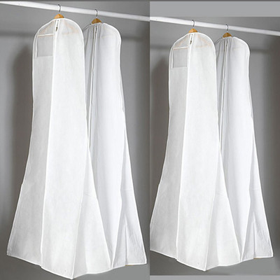 Облекло Калъфка за сватбена рокля Дрехи Дебело нетъкано прахоустойчиво покритие Органайзер Закачаща торбичка за булчинска рокля Чанта за съхранение Защита