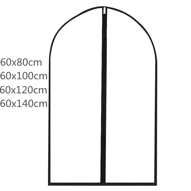 5 τμχ Ανθεκτικά στη σκόνη Ρούχα αντι-χαμηλών θερμοκρασιών Πτυσσόμενο κοστούμι κρεμαστή τσάντα ενδυμάτων Καλύμματα PEVA Διαφανές προστατευτικό παλτό Ντουλάπα A