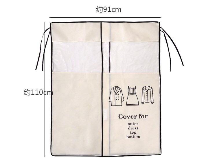 1 τεμ. Ντουλάπα Κάλυμμα για τη σκόνη Μη υφαντό Ρούχα Κρεμαστό Τσάντα ενδυμάτων για Αποθήκευση Ρούχων Κρεμαστό κοστούμι Dust Jacket