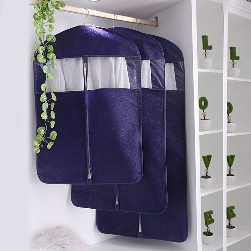 Κάλυμμα για τη σκόνη ρούχων Ημιδιαφανές παλτό σπιτιού Τσάντα αποθήκευσης μπουφάν με ανάγλυφο μη υφαντό ανθεκτικό στην υγρασία Τσάντα αποθήκευσης Κρεμαστή τσάντα γάμου