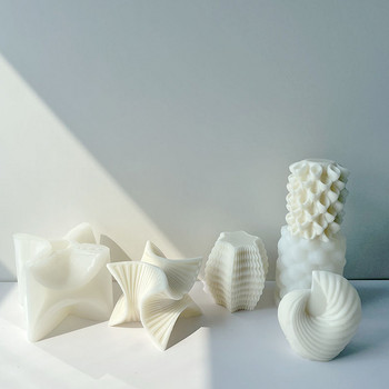 BT0176 3D γεωμετρικό σχήμα αρωματικό κερί σιλικόνης DIY Χειροποίητο σαπούνι σταγόνας κόλλα Γύψινο Στολίδι Καλούπι σιλικόνης