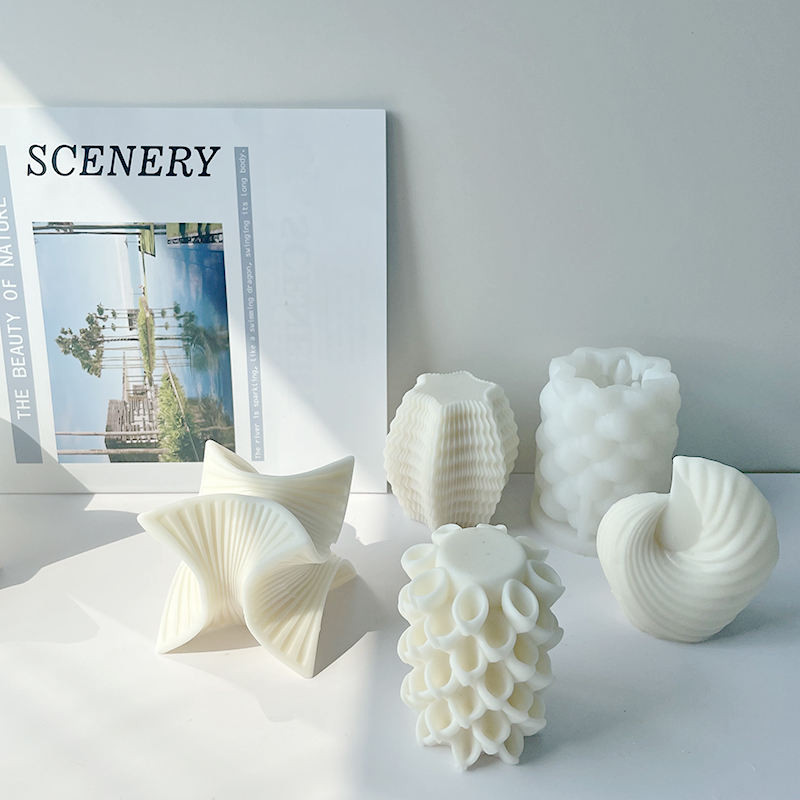 BT0176 3D Formă geometrică Lumânare parfumată din silicon DIY Săpun realizat manual Lipici ipsos Ornament Mucegai din silicon