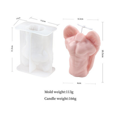 Καλούπι σιλικόνης σώματος για κερί σέξι Angel Wings για χειροποίητη διακόσμηση επιφάνειας εργασίας Γύψινο εποξειδική ρητίνη Αρωματοθεραπεία Κερί σιλικόνης