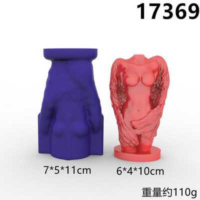 Καλούπι σιλικόνης σώματος για κερί σέξι Angel Wings για χειροποίητη διακόσμηση επιφάνειας εργασίας Γύψινο εποξειδική ρητίνη Αρωματοθεραπεία Κερί σιλικόνης