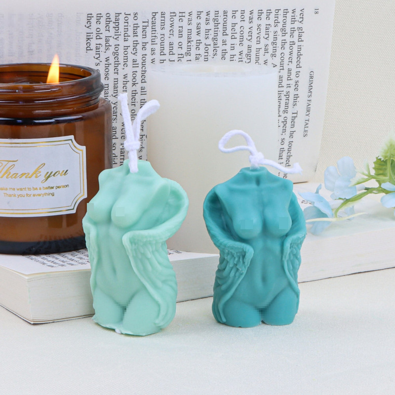 Καλούπι σιλικόνης σώματος για κερί σέξι Angel Wings για χειροποίητη διακόσμηση επιφάνειας εργασίας Γύψινο εποξειδική ρητίνη Αρωματοθεραπεία Κερί σιλικόνης