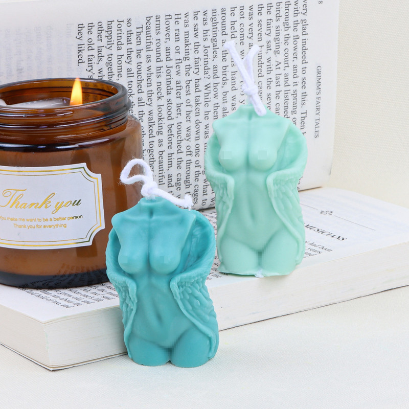 Καλούπι σιλικόνης σώματος για κερί σέξι Angel Wings για χειροποίητη διακόσμηση επιφάνειας εργασίας Γύψινο εποξειδική ρητίνη Αρωματοθεραπεία Κερί σιλικόνης