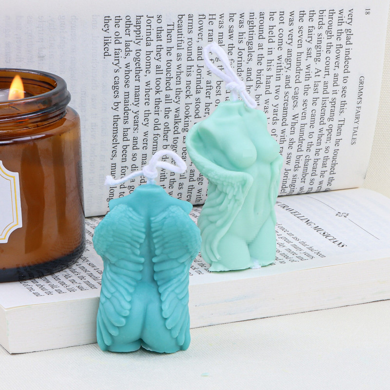 Καλούπι σιλικόνης σώματος για κερί σέξι Angel Wings για χειροποίητη διακόσμηση επιφάνειας εργασίας Γύψινο εποξειδική ρητίνη Αρωματοθεραπεία Κερί σιλικόνης