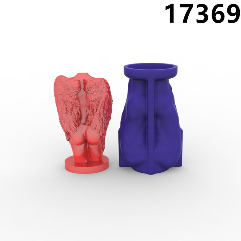 Καλούπι σιλικόνης σώματος για κερί σέξι Angel Wings για χειροποίητη διακόσμηση επιφάνειας εργασίας Γύψινο εποξειδική ρητίνη Αρωματοθεραπεία Κερί σιλικόνης