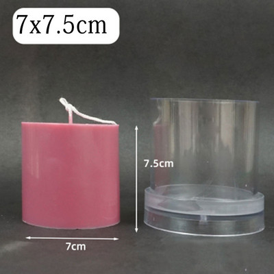 Mucegai cilindric 3D pentru lumânări, coloană, rotundă, din plastic, lucrată manual, pentru fabricarea de lumânări, set de instrumente pentru borcane.