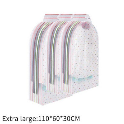 Ρούχα Κάλυμμα σκόνης Κρεμαστά Διαφανή ενδυματολογικά καλύμματα Προστατευτικό παλτό φόρμας Πανί τσάντα αποθήκευσης Οργανωτής ταξινόμησης ντουλάπας