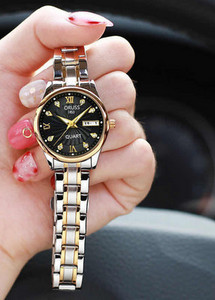 Νέο μοντέλο γυναικείο ρολόι με μεταλλικό κούμπωμα - αδιάβροχο