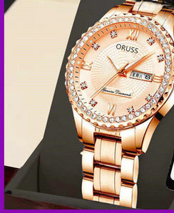 Νέο μοντέλο γυναικείο ρολόι με μεταλλικό κούμπωμα - αδιάβροχο