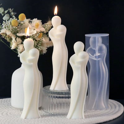 Hug Couple David Candle Mold Mold σιλικόνης DIY Mother and Mhild Portrait Candle Making Epoxy Resin Mold Καλούπι DIY Craft Soap