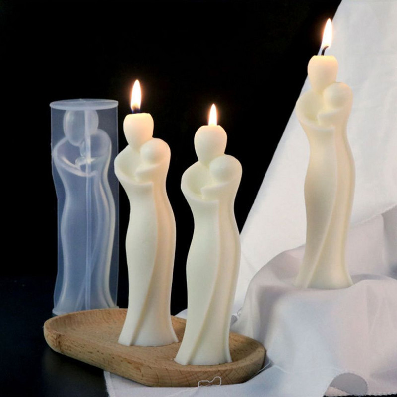 Hug Couple David Lumanari Mucegai Silicon Mold DIY Mama si Mhild Portret Lumanari Confectionare Rasina Epoxidica Mold DIY Craft Sapun