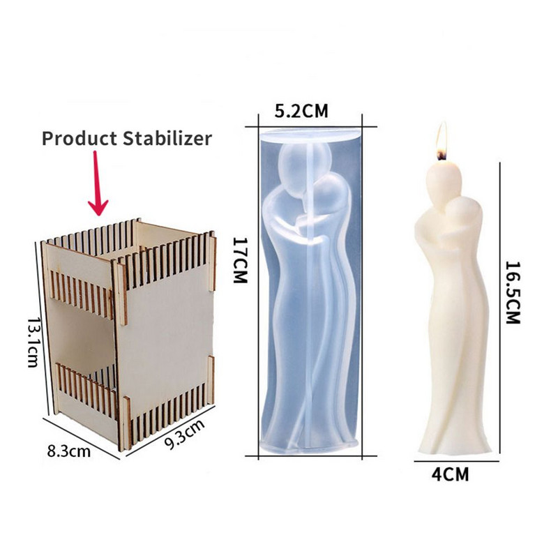 Hug Couple David Lumanari Mucegai Silicon Mold DIY Mama si Mhild Portret Lumanari Confectionare Rasina Epoxidica Mold DIY Craft Sapun