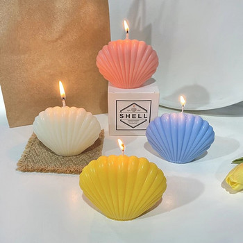 Shell Candle Mold 3D Sea Shell Shape Candle Mould σιλικόνης DIY Candle Making Seashell Aromatherapy Γύψινα καλούπια Καλούπια σαπουνιού ρητίνης