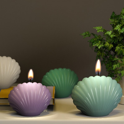 Shell Candle Mold 3D Sea Shell Shape Candle Mould σιλικόνης DIY Candle Making Seashell Aromatherapy Γύψινα καλούπια Καλούπια σαπουνιού ρητίνης