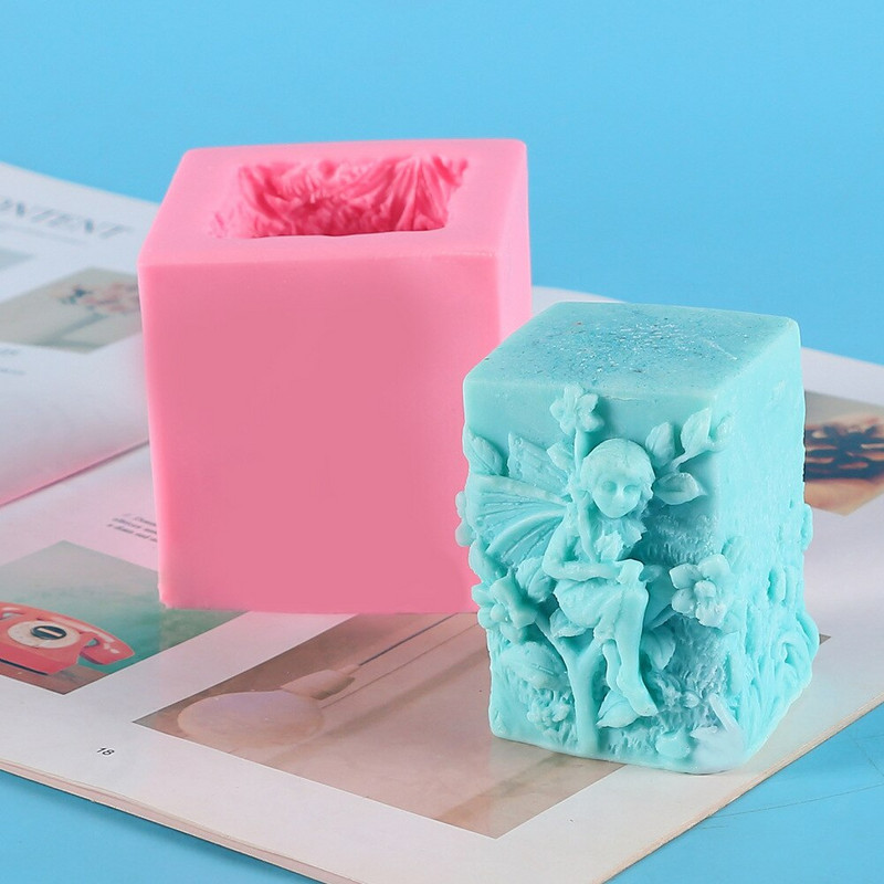 Καλούπι σιλικόνης Angel Dragonfly Lotus Relief για DIY Χειροποίητο κερί Aromatherapy Γύψινα στολίδια Καλούπι σαπουνιού Χειροτεχνία