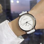 Κομψό γυναικείο ρολόι με δερμάτινο λουράκι, νέο μοντέλο