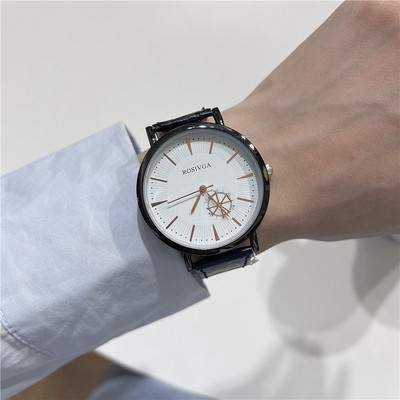 Κομψό γυναικείο ρολόι με δερμάτινο λουράκι, νέο μοντέλο