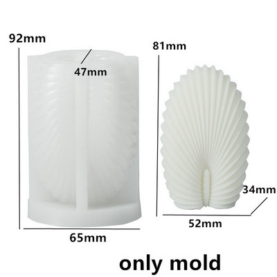 3D spiralinė balioninė žvakė, silikoninė forma, apvali sukama sojos vaško formos geometrinė sūkurinė banguota žvakės formos lapų lukšto muilo forma