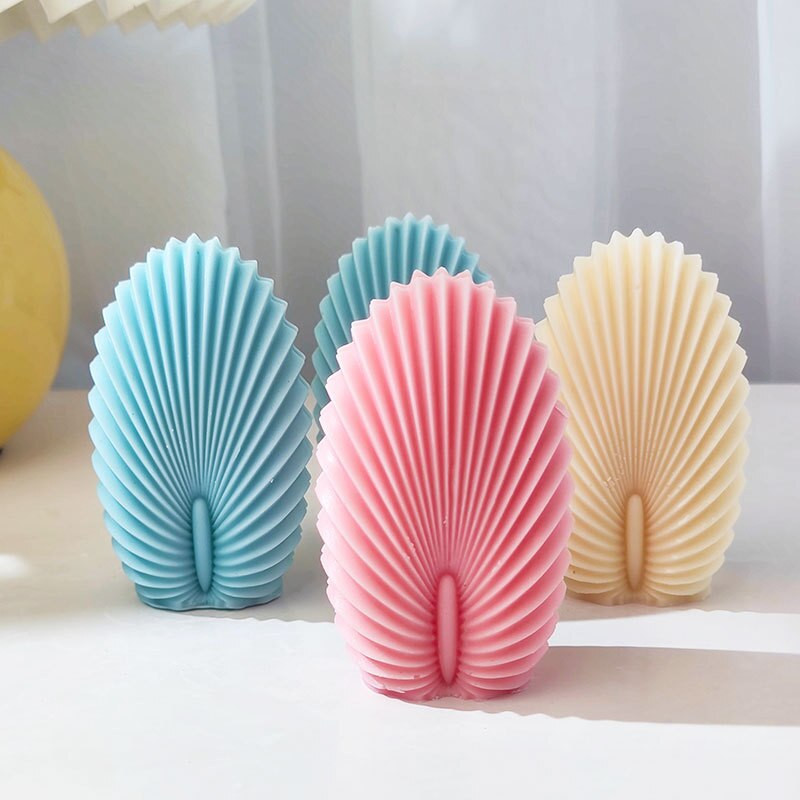 3D spiralinė balioninė žvakė, silikoninė forma, apvali sukama sojos vaško formos geometrinė sūkurinė banguota žvakės formos lapų lukšto muilo forma