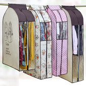 Husă rezistentă la praf pentru haine, costum de îmbrăcăminte, haină, haină, protector din pânză, husă pentru haine mari, pentru depozitare acasă, saci organizate bej