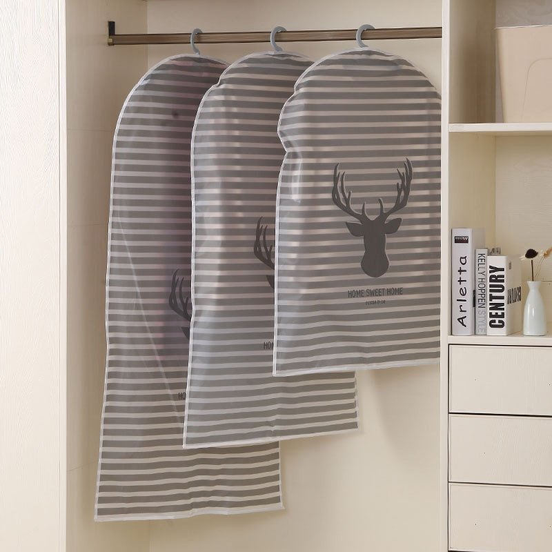 Husă de praf din țesătură Peva de desene animate, rezistentă la apă, cu fermoar, pentru haine, haine, jachetă, tricou, haină, costum