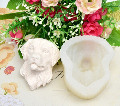 1 τεμ. σχήμα κεφαλιού σκύλου Άρωμα Γύψο χειροτεχνίας Καλούπι DIY Κερί Καλούπι σαπουνιού για Διακόσμηση Αυτοκινήτου Σοκολάτας Εργαλεία ψησίματος