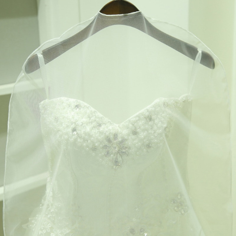 Μήκος 200 εκ. Μαλακό τούλι Νυφικά Κάλυμμα σκόνης Αναπνεύσιμο ένδυμα Καλύμματα νυφικής φόρεμα Διχτυωτό νήμα μακριά φορέματα προστατευτική θήκη