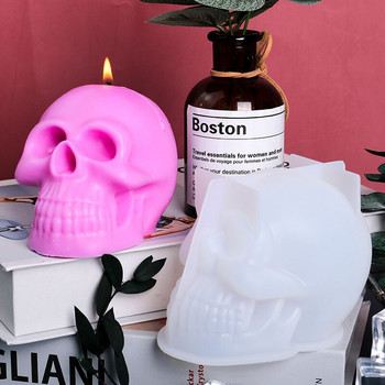 Направи си сам змийска черепна свещ Силиконова форма Хелоуин Великден Изработка на ароматна свещ Ръчно изработена сапунена мазилка Форма за домашен декор Занаяти