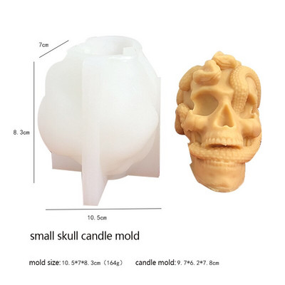 DIY Serpent Skull Candle Καλούπι σιλικόνης Απόκριες Πασχαλινό άρωμα Κερί Κατασκευή Χειροποίητο Σαπούνι Γύψινο καλούπι Χειροτεχνία για διακόσμηση σπιτιού