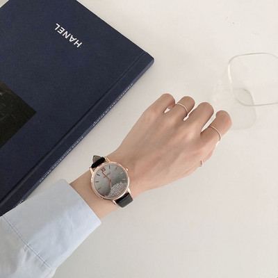 Γυναικείο αδιάβροχο ρολόι με μικρό καντράν