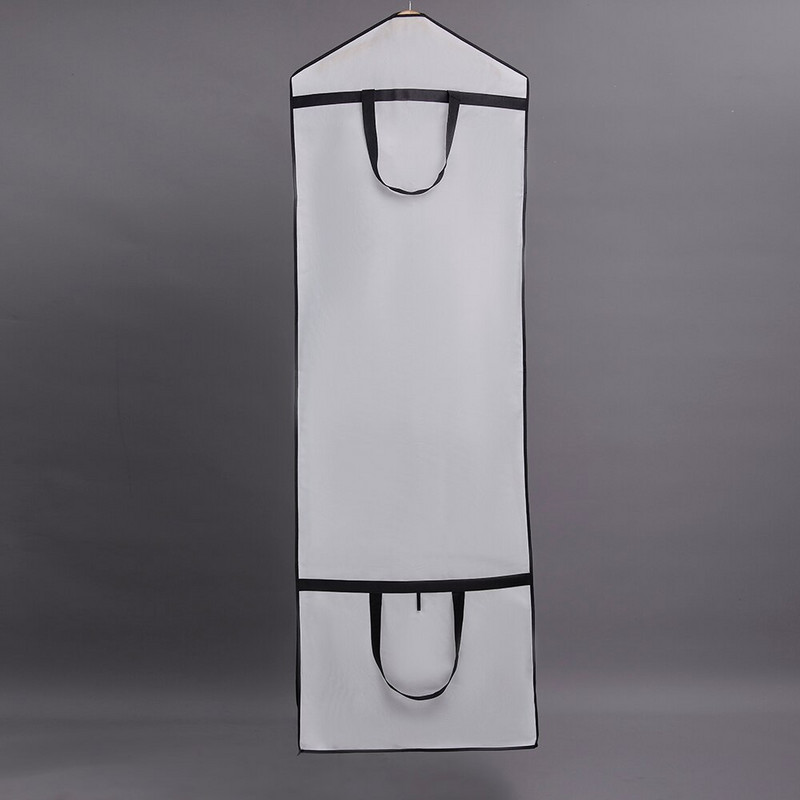 Geantă de rochie de mireasă cu tren lung de înaltă calitate Huse de protecție împotriva prafului Geantă de îmbrăcăminte de dimensiuni mari pentru rochii de mireasă lungi umflate LOGO imprimat