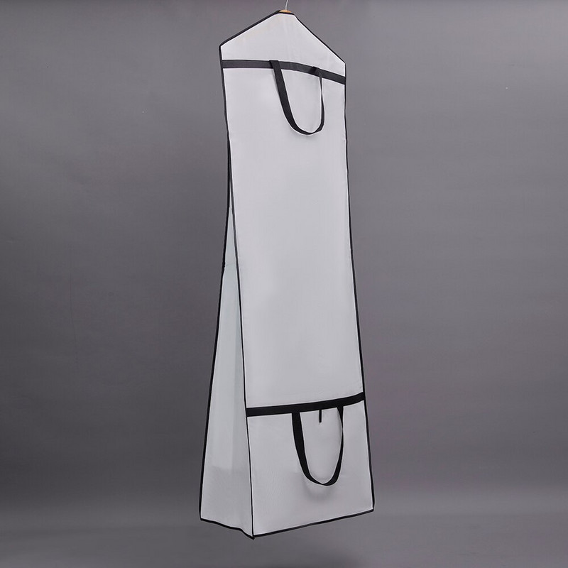 Geantă de rochie de mireasă cu tren lung de înaltă calitate Huse de protecție împotriva prafului Geantă de îmbrăcăminte de dimensiuni mari pentru rochii de mireasă lungi umflate LOGO imprimat