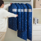 Αδιάβροχη τσάντα κάλυψης για κοστούμι Παλτό Παχύ ρούχα Κρεμαστές τσέπες Οικιακό με φερμουάρ Ρούχα Τσάντα αποθήκευσης Βοηθός κρεβατοκάμαρας