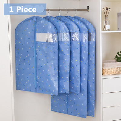 Αδιάβροχη τσάντα κάλυψης για κοστούμι Παλτό Παχύ ρούχα Κρεμαστές τσέπες Οικιακό με φερμουάρ Ρούχα Τσάντα αποθήκευσης Βοηθός κρεβατοκάμαρας