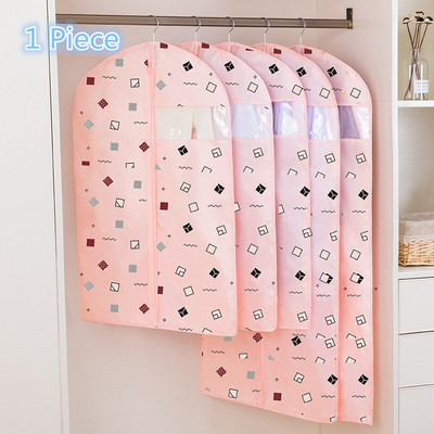 Αδιάβροχη τσάντα κάλυψης για κοστούμι Παλτό Παχύ ρούχα Κρεμαστές τσέπες Οικιακό με φερμουάρ Ρούχα Τσάντα αποθήκευσης Βοηθός κρεβατοκάμαρας