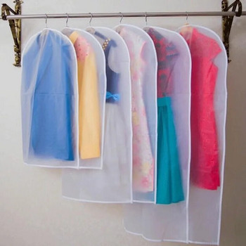 Απλά ημιδιαφανή Ρούχα Αντισκόνη Αποθηκευτική Τσάντα Κρεμαστό Νέο Κοστούμι Κρεμαστό Κάλυμμα για τη σκόνη με Φερμουάρ Organizer Ντουλάπα Hang Ba
